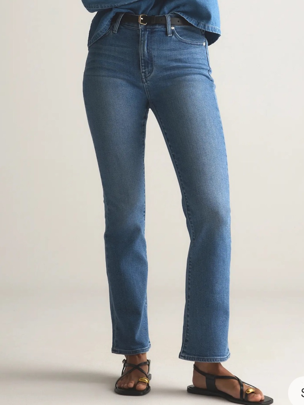Quince Bella stretch kick flare jeans size 29” short
